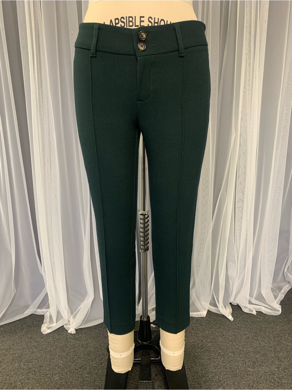 Cartonnier Dark Green Slim Charlie Trousers